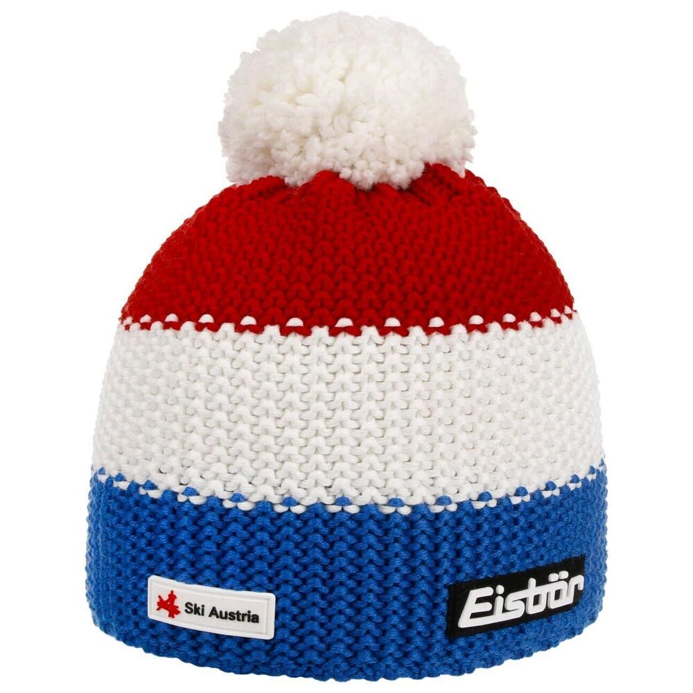 3314 Star Pompon SKA Beanie Hat FRA - Blue/White/Red